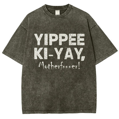 Yippee-Ki-Yay Vintage Distressed T-shirt
