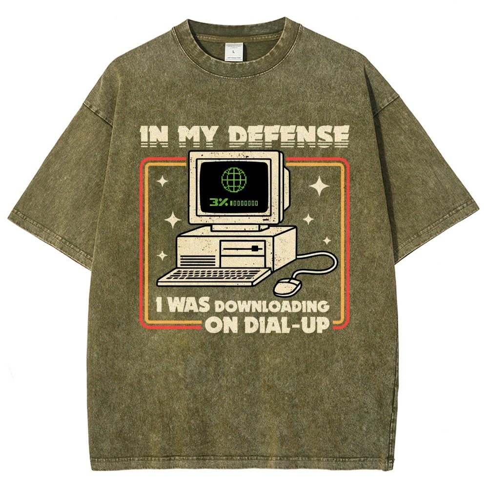 Defense Protocol Dial-Up Vintage Distressed T-shirt