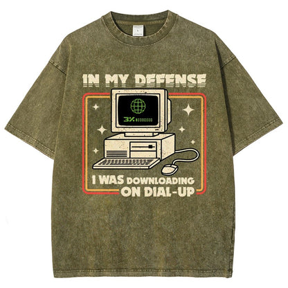 Defense Protocol Dial-Up Vintage Distressed T-shirt