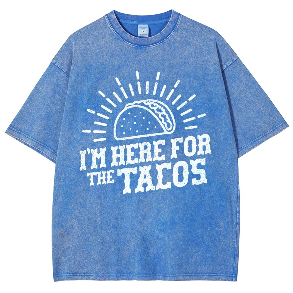 I'm Here For The Tacos Vintage Distressed T-shirt