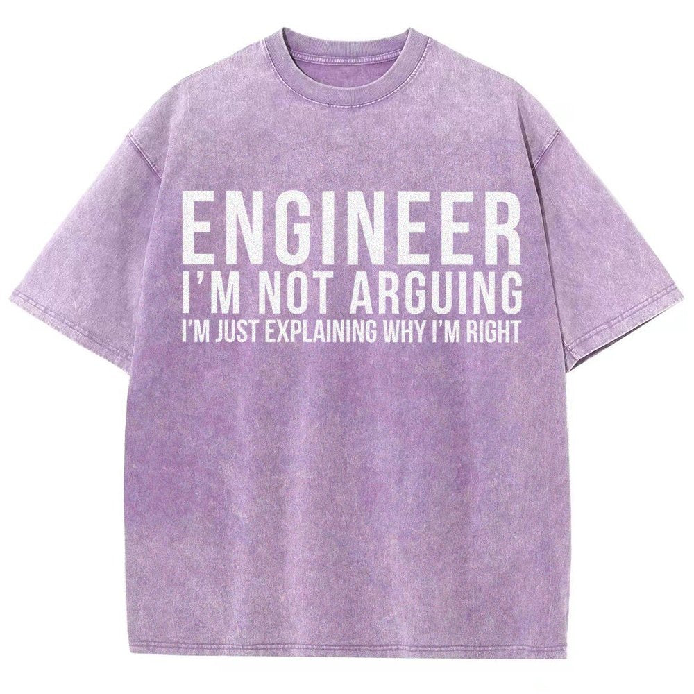 Engineer I Am Not Arguing Vintage Distressed T-shirt
