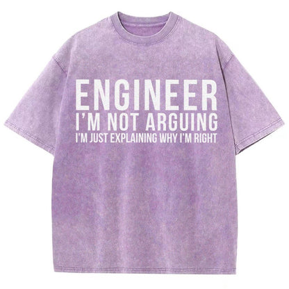 Engineer I Am Not Arguing Vintage Distressed T-shirt