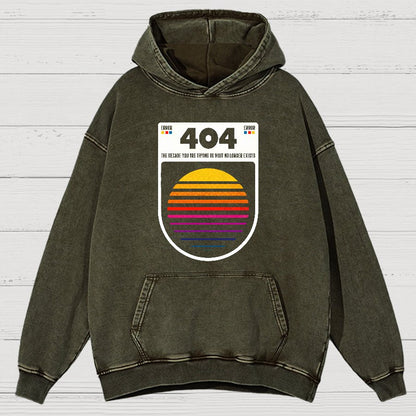 404 Decade Not Found Vintage Distressed Hoodie