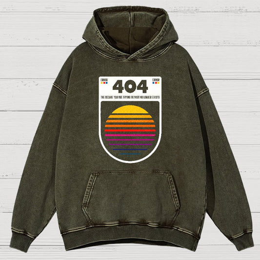 404 Decade Not Found Vintage Distressed Hoodie