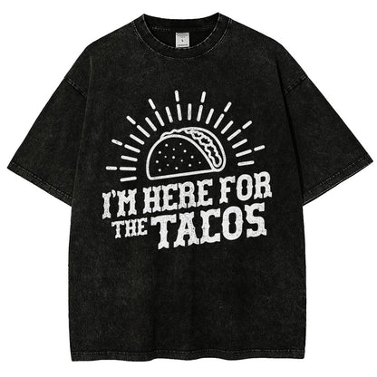 I'm Here For The Tacos Vintage Distressed T-shirt