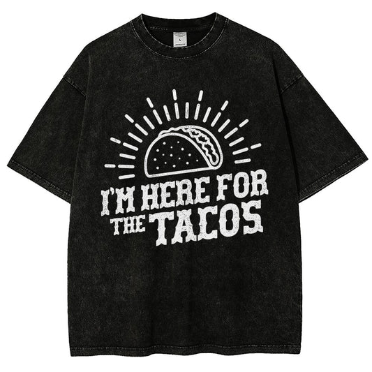 I'm Here For The Tacos Vintage Distressed T-shirt