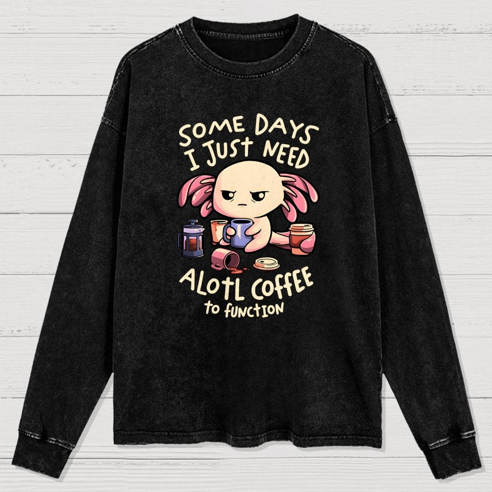 Alotl Coffee Washed Long Sleeve Tee