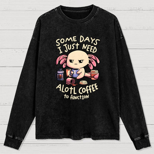 Alotl Coffee Washed Long Sleeve Tee