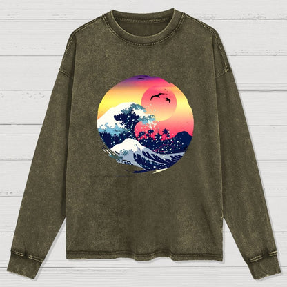 The Great Waves Washed Long Sleeve Tee
