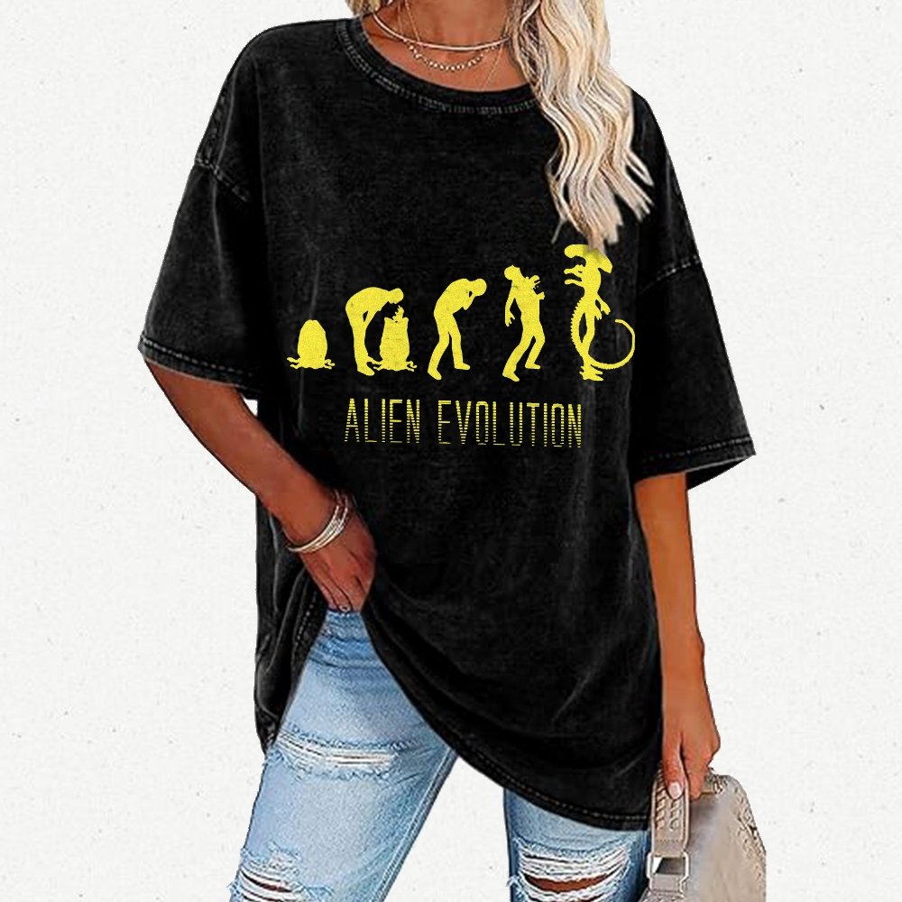Mystery Creature Evolution Vintage Distressed T-shirt