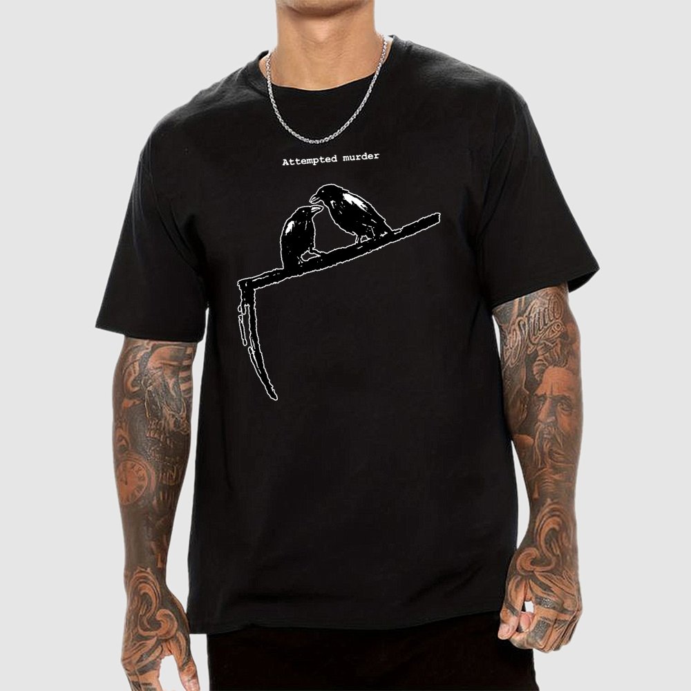 Crow Scythe Attempted Murder Geek T-Shirt