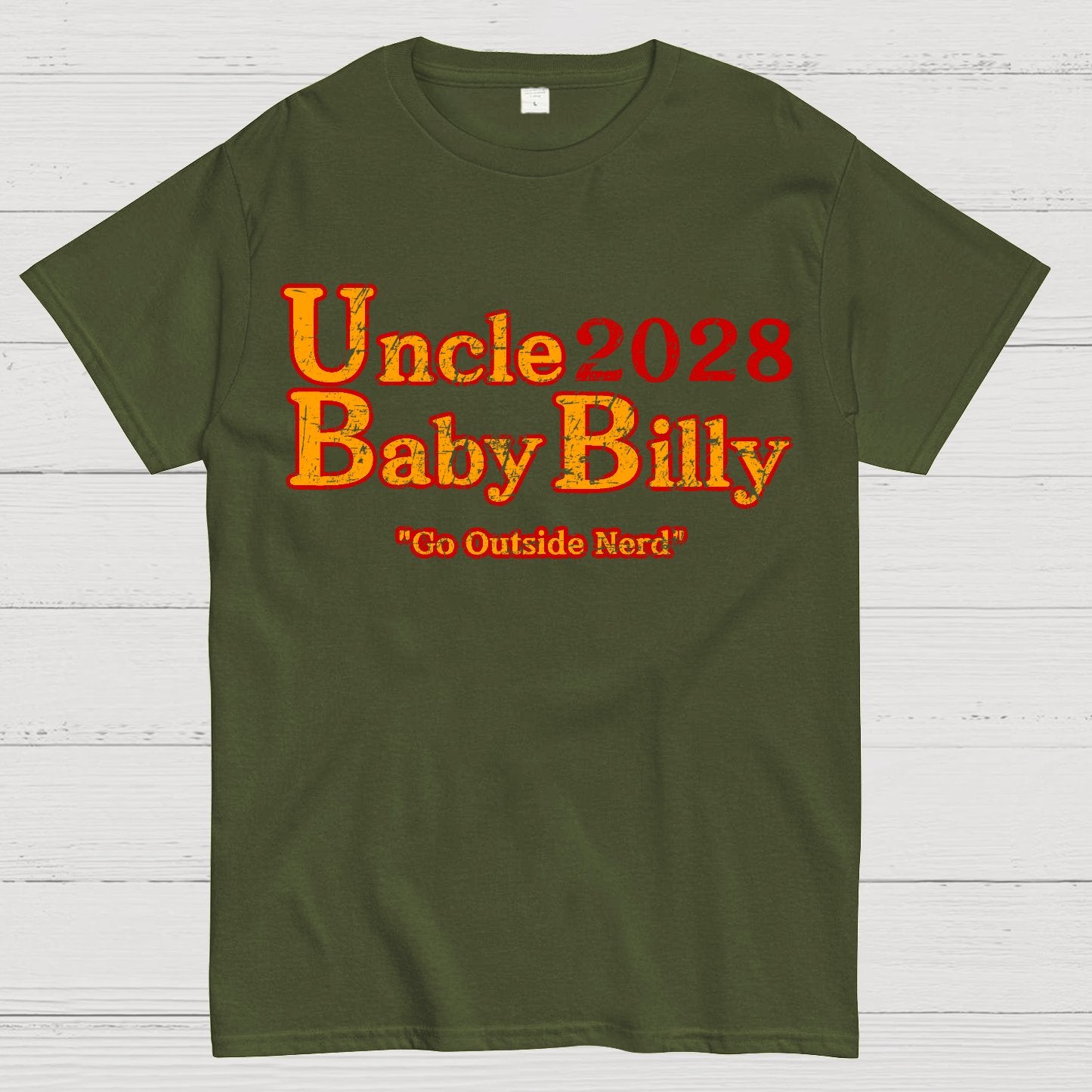 Uncle Baby Billy 28 - Go Outside Nerd Geek T-Shirt