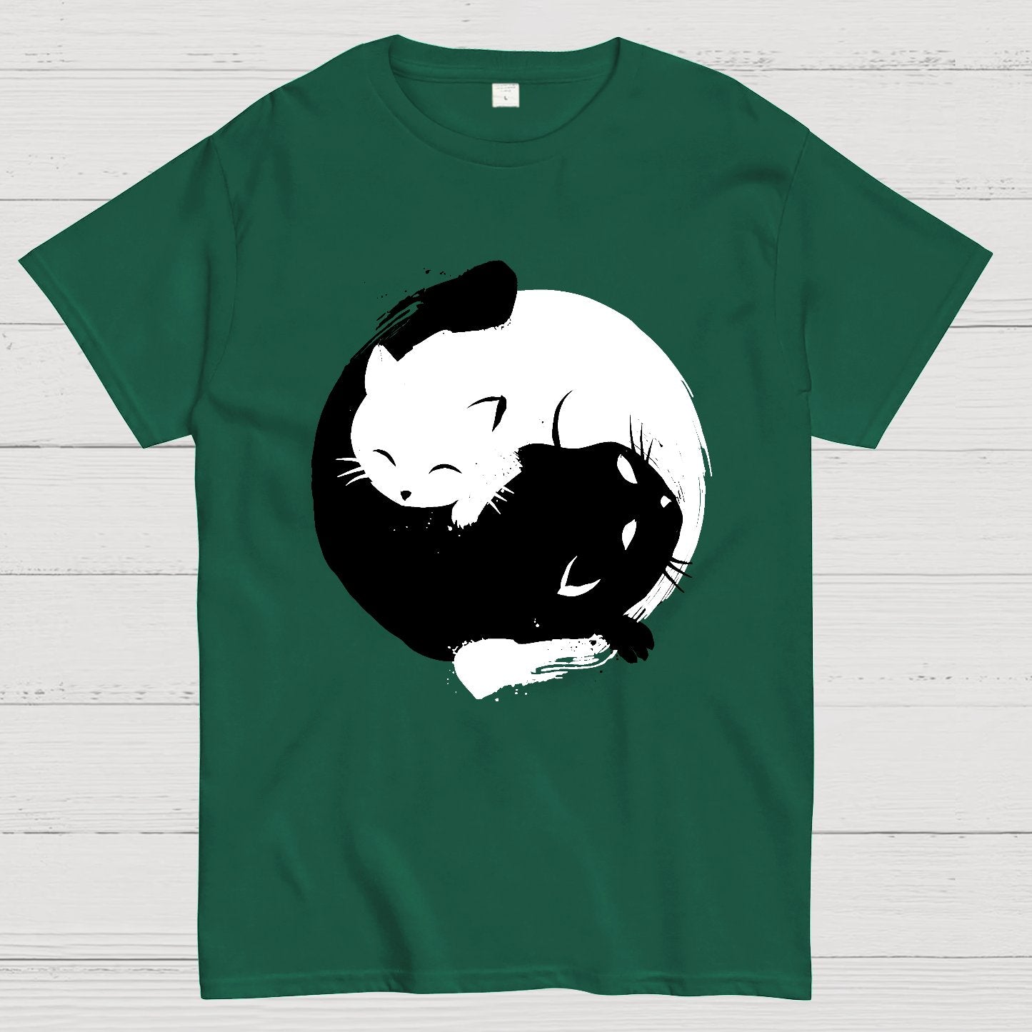 Yin-yang Cat Geek T-Shirt