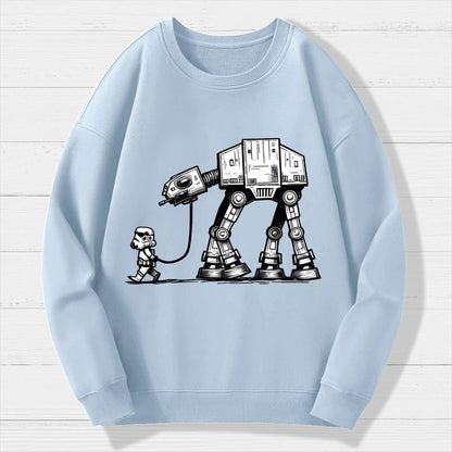 Galactic Robot Dog-Planetary Battles Geek Cotton Sweatshirt