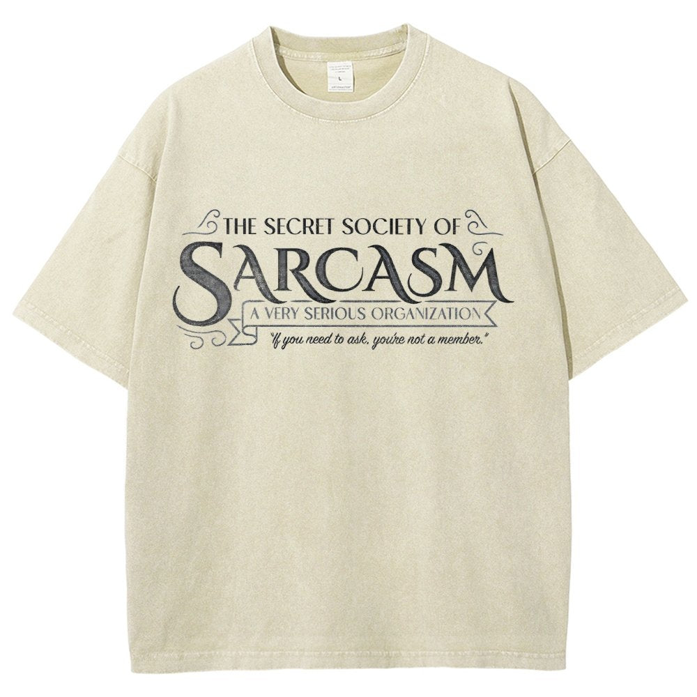 Secret Society of Sarcasm Vintage Distressed T-shirt