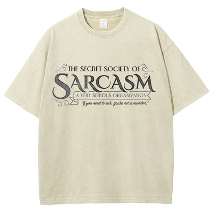 Secret Society of Sarcasm Vintage Distressed T-shirt