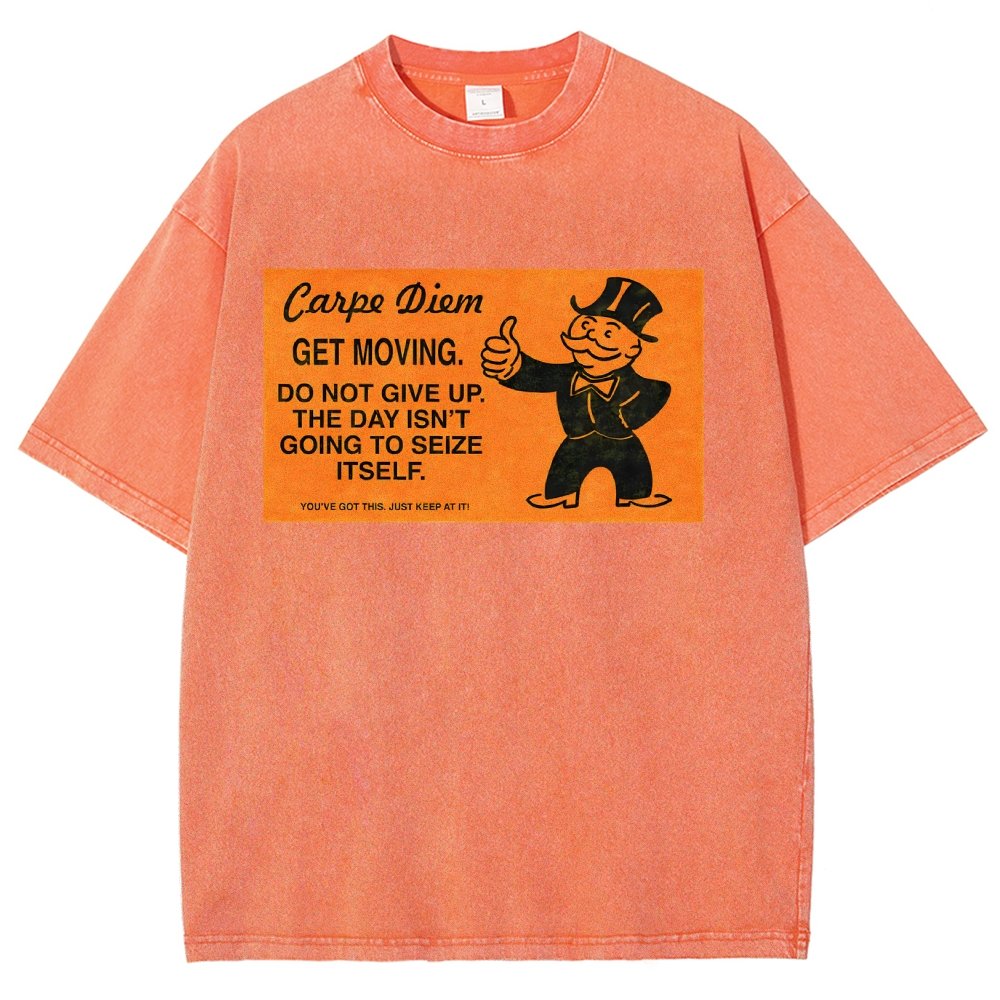 Carpe Diem Card Vintage Distressed T-shirt