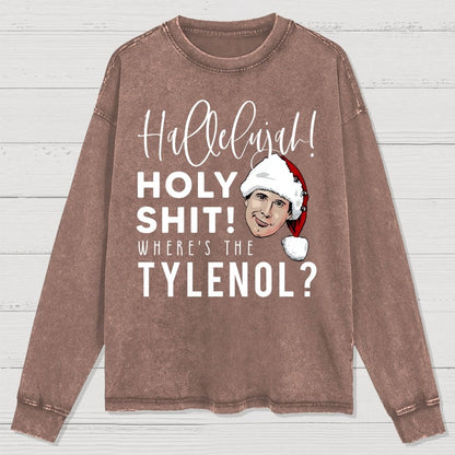 Where's The Tylenol? Washed Long Sleeve Tee