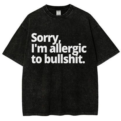 I'm Sorry I'm Allergic To Bullshit Vintage Distressed T-shirt