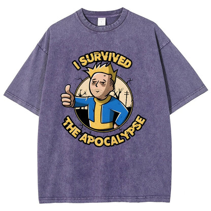 I Survived the Apocalypse Vintage Distressed T-shirt
