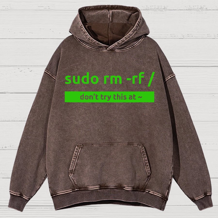 Sudo Linux Programming Command Nerd Vintage Distressed Hoodie