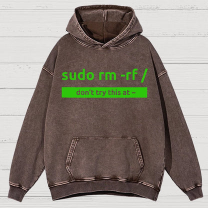 Sudo Linux Programming Command Nerd Vintage Distressed Hoodie