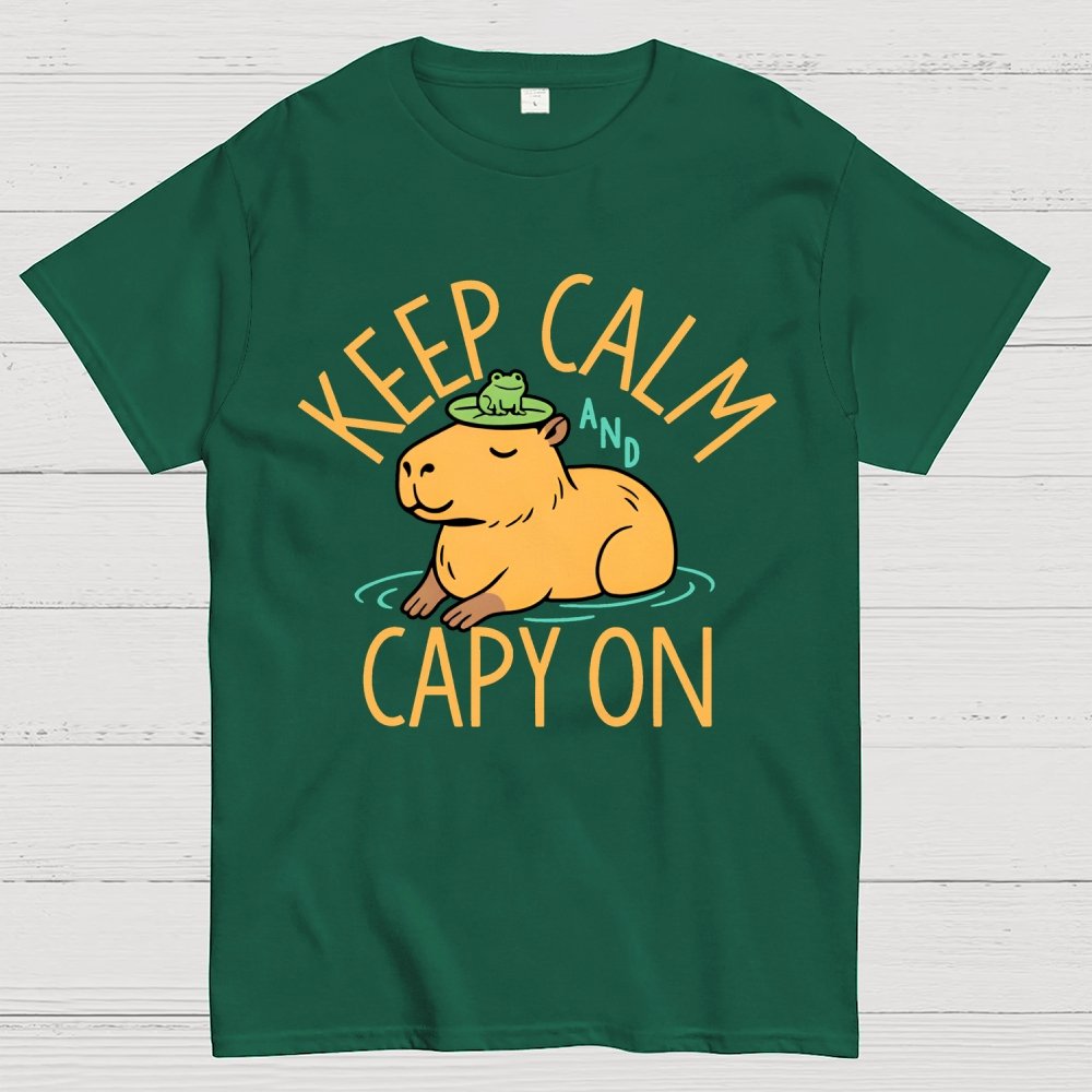 Keep Calm And Capy On Geek T-Shirt