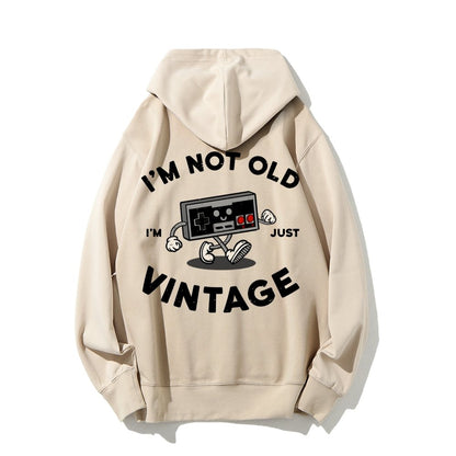 I'm Not Old Printed Back Unisex Cotton Hoodie