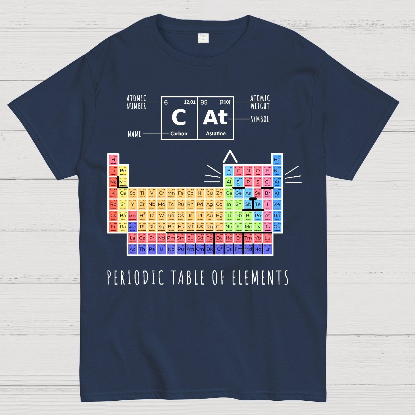 Periodic Table Of Cats Geek T-Shirt