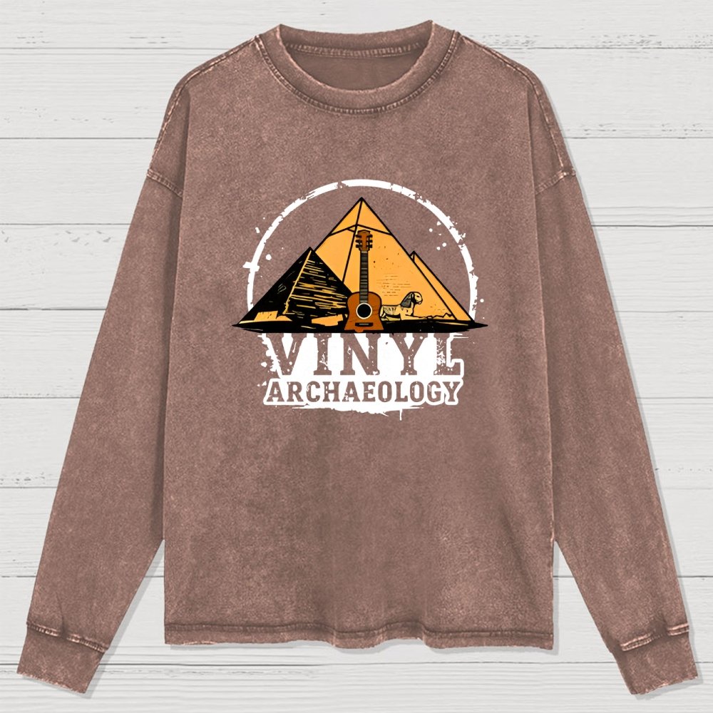 Vinyl Archaeology Washed Long Sleeve Tee