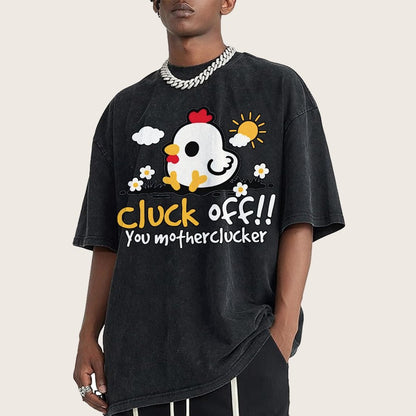 Cluck off Vintage Distressed T-shirt