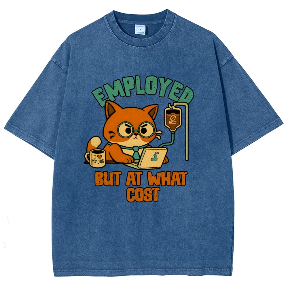Employed But At What Cost Vintage Distressed T-shirt