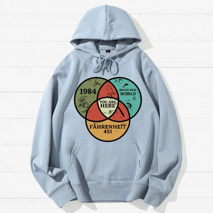 You Are Here Geek Cotton Hoodie