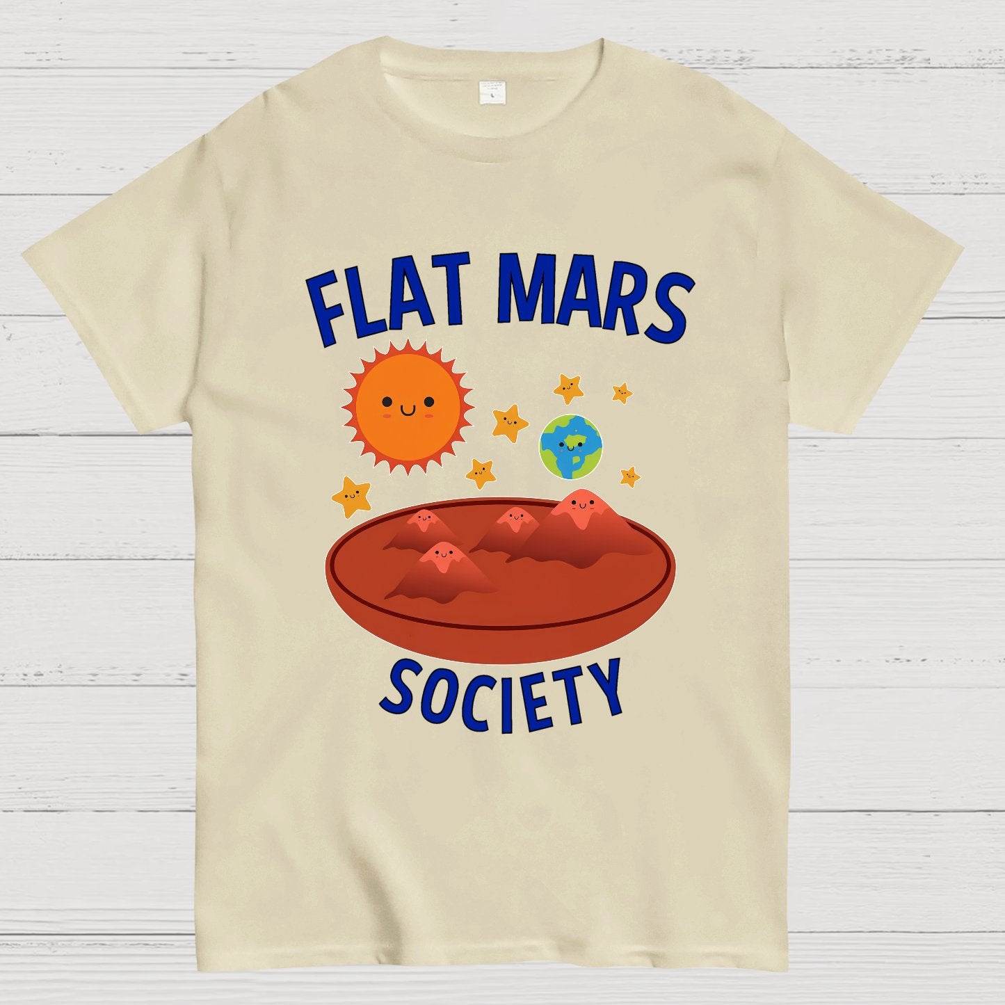 Flat Mars Society Nerdy T-Shirt