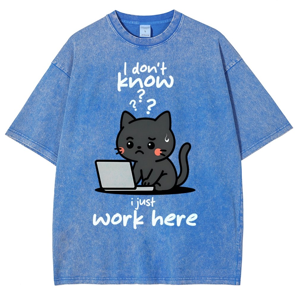 I Just Work Here Vintage Distressed T-shirt