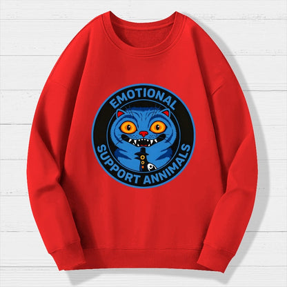 Emotional Support Annimals Geek Cotton Sweatshirt