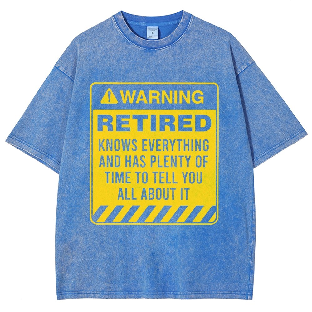 Retired Warning Vintage Distressed T-shirt