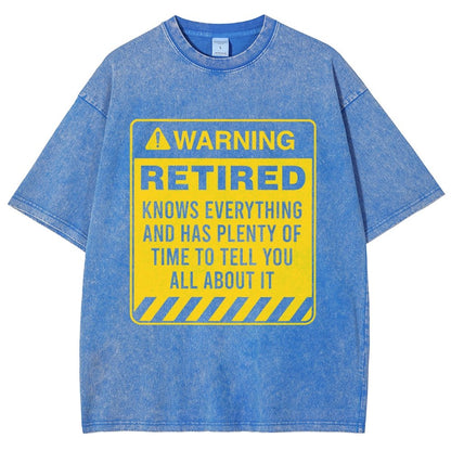 Retired Warning Vintage Distressed T-shirt