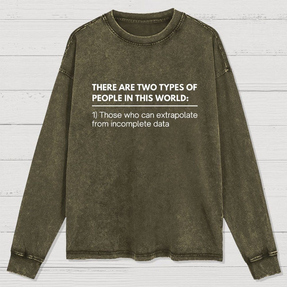 Incomplete Data  Extrapolate Washed Long Sleeve Tee