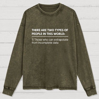 Incomplete Data  Extrapolate Washed Long Sleeve Tee