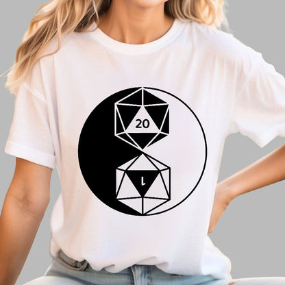 Dice Yin Yang Geek T-Shirt