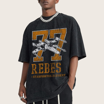 Galactic Fighter Academy Vintage Distressed T-shirt