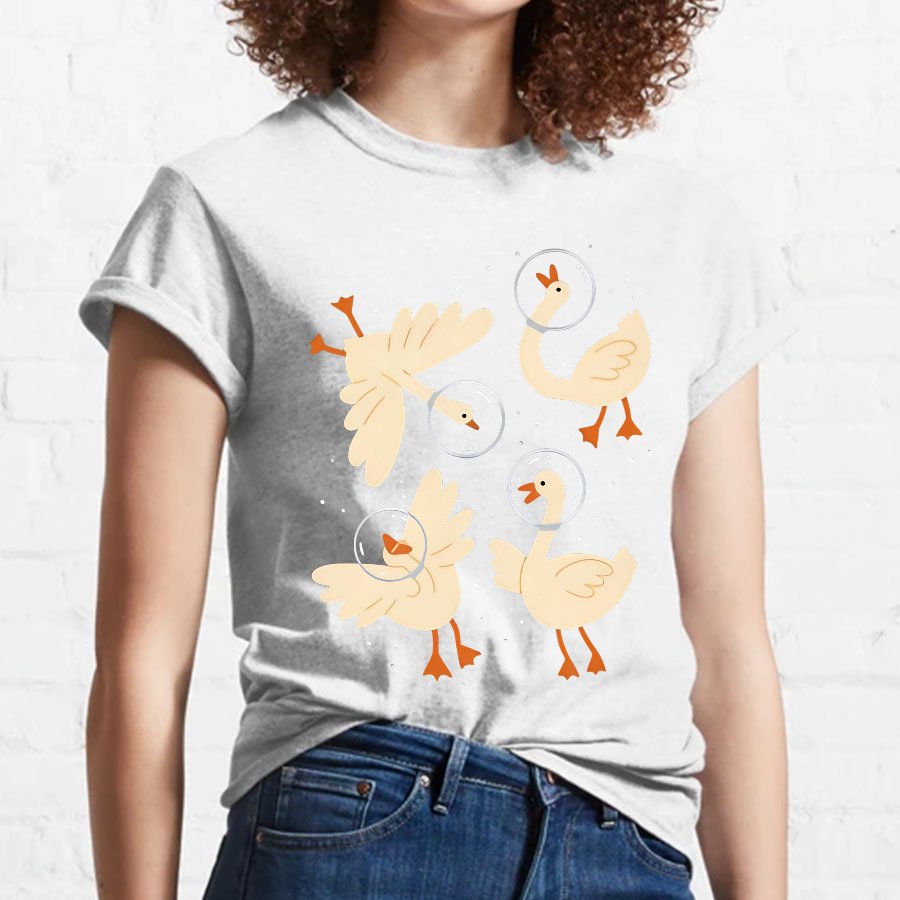 Geese In Space Nerdy T-Shirt