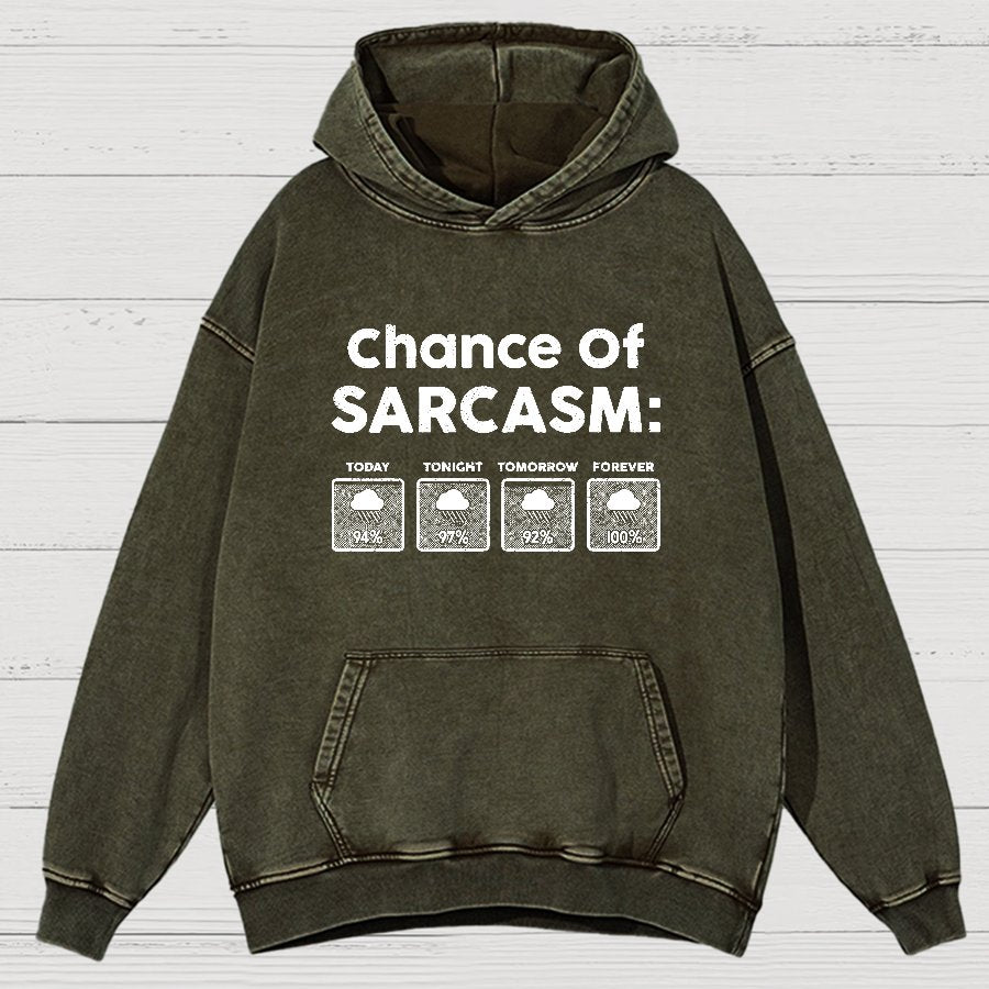 Chance of Sarcasm, 100% Forecasted Nice Guy Vintage Distressed Hoodie