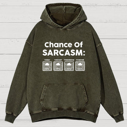 Chance of Sarcasm, 100% Forecasted Nice Guy Vintage Distressed Hoodie