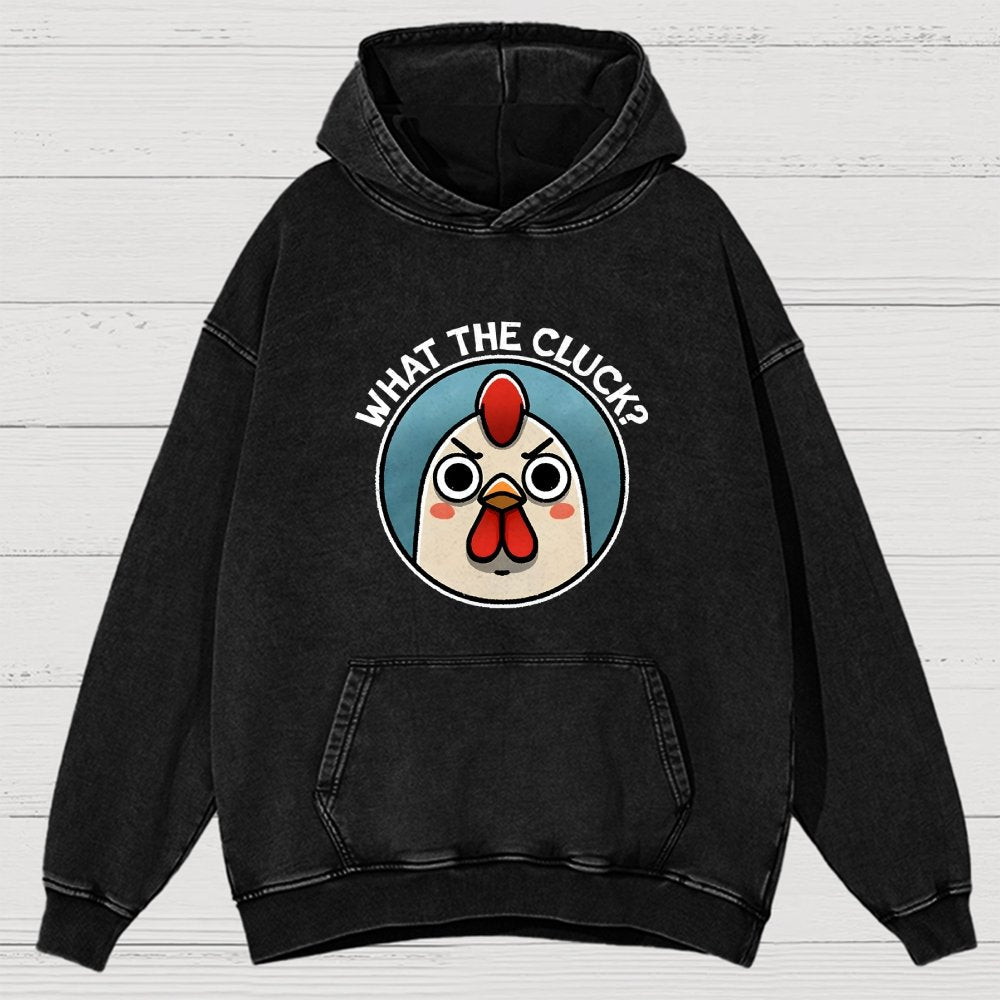 What The Cluck Vintage Distressed Hoodie