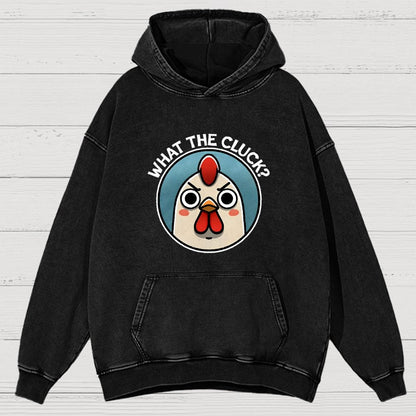What The Cluck Vintage Distressed Hoodie