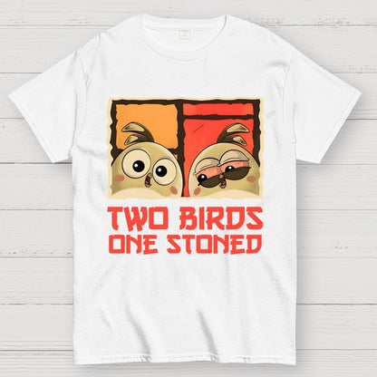Two Birds One Stoned Unisex Geek T-Shirt