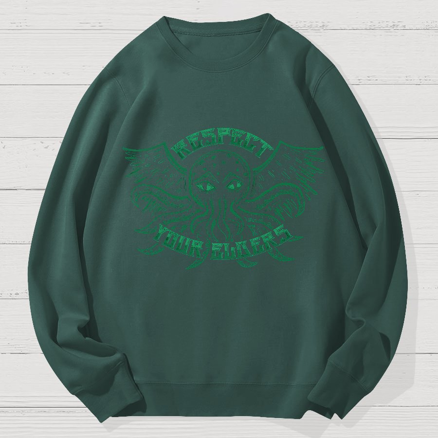 Respect Your Elder Gods Geek Cotton Sweatshirt