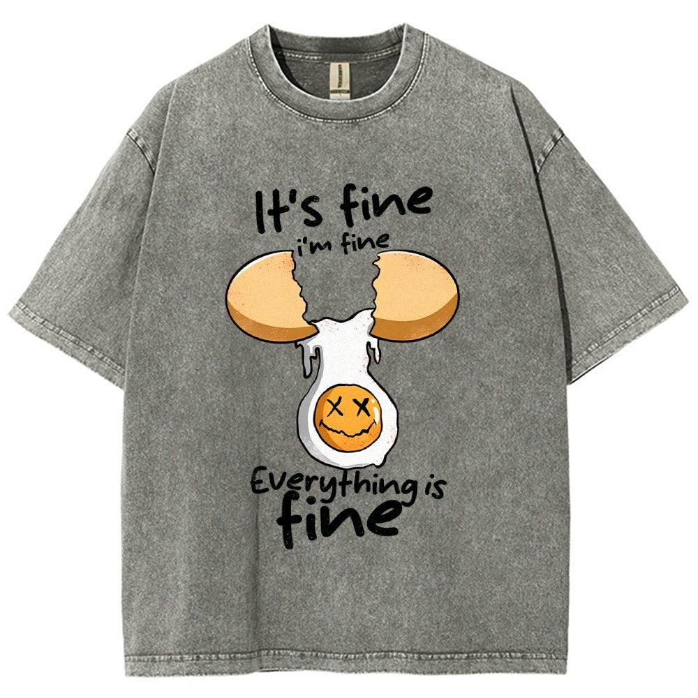 Everything is fine Vintage Distressed T-shirt